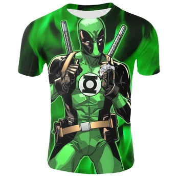 2021 naujas Amerikos anime Deadpool 3D spausdinimo T-shirt plius dydis moterų ir vyrų laisvalaikio vyriški marškinėliai įdomus atsitiktinis marškinėliai cool