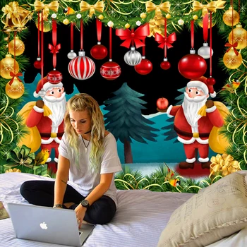 2021TapestryChristmas Naujųjų Metų dekoracijas sieniniai Christmastree fitneso, jogos mathome apdaila Sienų apdailai 3d drobė