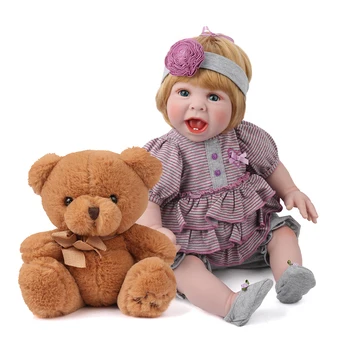 22inch atgimsta silikono baby Doll 55CM Atgimsta vinilo naujagimių Kolekcionuojamos lėlės Partneris boneca žaisti namas žaislai princesė vaikams