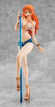 23cm Anime One piece nami BB maudymosi kostiumėlį, Dainų ir šokių Pole dance PVC Veiksmų Skaičius, Seksuali Mergina, Nauja Kolekcija duomenys žaislas Dovanos