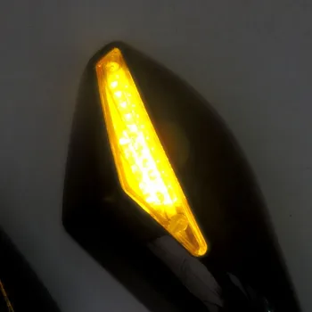2vnt/pora Motociklo galinio vaizdo Veidrodėliai Juodos spalvos Su LED Posūkio Signalo Integruoti Veidrodėliai Honda Suzuki Kawasaki