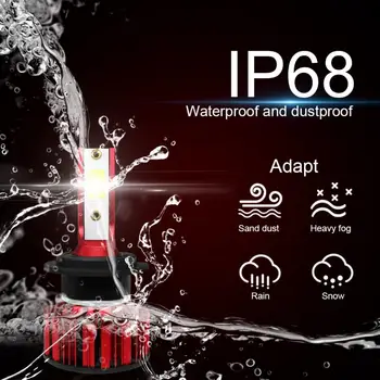 2vnt Vandeniui H7 Q1 12000LM 6000K 120W COB LED Automobilio Žibintų Rinkinį Hi arba Lo Lemputės