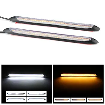 2x Rūko žibintai dieninės Šviesos diodų (LED) Dienos Natūralaus Gintaro Balta atsparumas Vandeniui