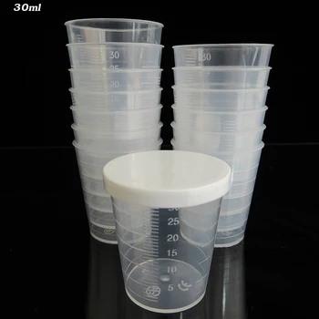 30ML Plastiko Matavimo puodelis,Priemonė Jup Užpilkite Vandens Paviršiaus,Virtuvės Laboratorija Naudoti,Masto Skaidri maisto Gaminimo Įrankis,Baigimo Taurė
