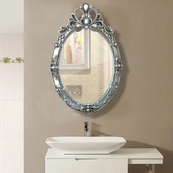38cmx57cm Europos Ovalo formos Veidrodis Vonios kambarys, Tualetas Veidrodis be Rūbų Džiovykla tualetinis staliukas Kabo sienos dekoratyvinis veidrodis