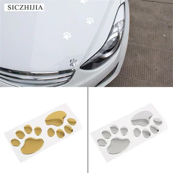 3D automobilių langų bamperis kūno durų mielas panda šuns leteną pėdsaką įklija, Vienas Mini Cooper, R50, R52, R53 r55 toksiškas gyvūnijai R56 R60 R61 PACEMAN