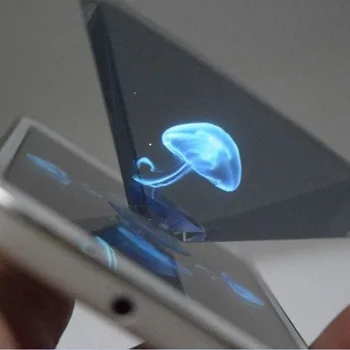 3D Holograma Piramidės Ekranas, Projektorius, Vaizdo Stovėti Nešiojamų Smart Mobilųjį Telefoną -Drop