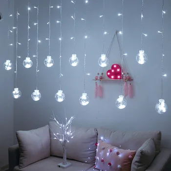 3M LED Girliandą Kristalų, Norinčių Kamuolys String Žibintai Decortion už Užuolaidos varveklis šviesos Miegamasis Kambarys hoom Kalėdų Vestuvių fėja