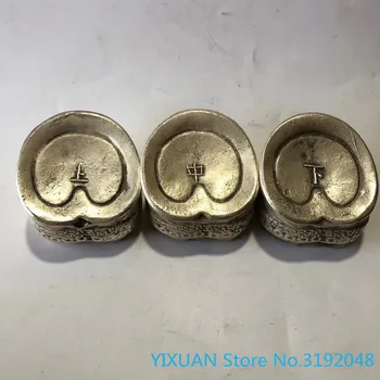 3pcs Senovės Kinijos monetos, monetas, sidabro luitai, pasagos spaudinių, kolekcijų metalo apdaila