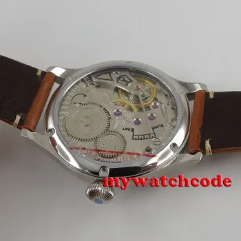 44mm parnis pilkos spalvos ciferblatas odos vertus likvidavimo 6498 mechaninė mens watch P804