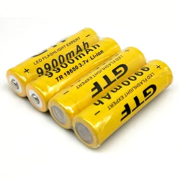 4pcs geltona ir raudona ir orange18650 baterija 3.7 V 9900 mAh Li-ion įkraunama baterija +1pcs 18650 baterijos kroviklis protingas