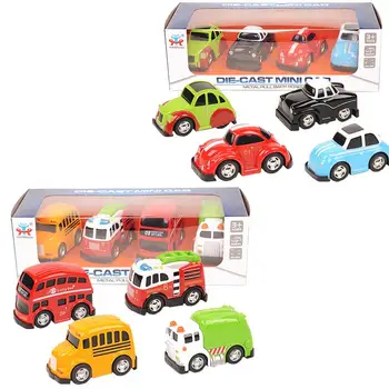 4pcs Mini Vaikų Žaislas Lydinio Automobilio Traukti Atgal Lydinio Automobilio Modelį Q Mini Versija Lydinio Automobilių 1:64 Traukti Atgal, Automobilių
