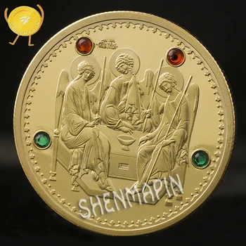50 Rusijos Rublių Diamond-Nustatyti Progines monetas, Kristaus, Šventųjų, Vakarienė Monetų Kolekcionieriams Jėzus Rusijos Monetas