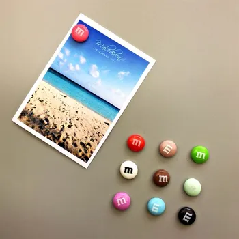 50 Vnt Spalvinga M pupelės, šokoladas, šaldytuvas magnetai, šaldytuvas magnetas nustatyti kūrybos lipdukai stiprūs neodimio foto office magnetas