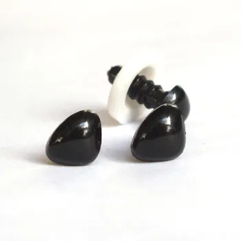 50pcs 10mm juodas trikampis gyvūnų nosies - nėrimo - Amigurumi plastiko Saugos nosies - nėrimo žaislas tiekimo