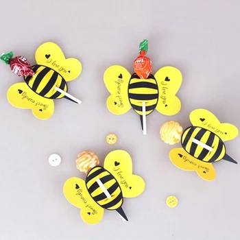 50Pcs Mielas Vabzdžių Bitės, Boružės Drugelis Karamelinis Saldainis Apdailos Korteles Vaikams Gimtadienio Prekių Saldainiai Dovanų Priedai