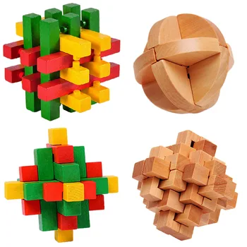 53 Rūšių 3D Mediniai Žaislai, Dėlionės Žaidimas Kongming Užraktas Kubo Smegenų Erzinti Švietimo Žaislas Vaikams, Suaugusiems Kūrimo Rinkinys Bloko Modelis
