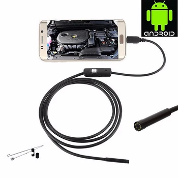 5M 6LED5.5mm Android Endoskopą Vandeniui Gyvatė Borescope USB Tikrinimo Kamera