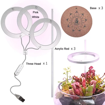 5V USB Augalų Auginimo Lempos Visą Spektrą 20 Led Augimo Apšvietimo Augalų Auga Šviesos Patalpų Phytolamp Gėlių Mėsingos Užpildyti Žibintai