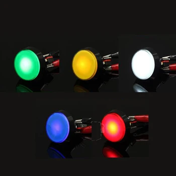 5vnt 100mm Turas 12v apšviestas LED arcade Mygtukas su Mikro jungiklis JAMME MAME mašina, 5 spalvų