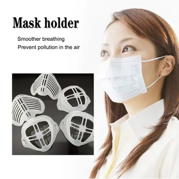 5vnt 3D Masker Beugel Herbruikbare Lūpų Bescherming Stovėti Vidinis Ondersteuning Neus Verhogen Ademen Ruimte Mond Padengti Houder