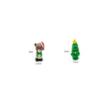 5vnt Mini Micro Kraštovaizdžio Kalėdų Figūrėlės Kalėdos Voverė Sodo Dekoro Miniatiūros
