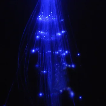 5VNT spalvotu LED Mirksi Švyti Šviesos Gijų Įrašą Nerijos Šalies Žėrintis plaukų apdailos spalvinga optinio pluošto vakarėlis