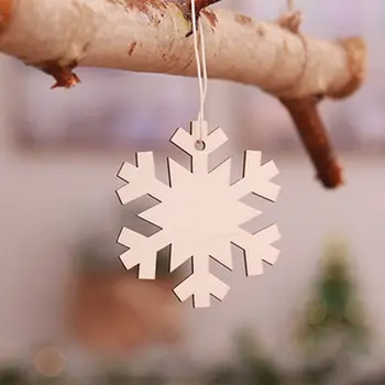 60 Vienetų Medinių Išpjovos Kalėdų Medžio Ornamentais, Star, Kalėdų Eglutės, Snaigės, Sniego, Kalėdų Mediniai