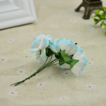 6pcs/Dirbtinis pluoštas popieriaus rožės, gėlės kalėdų namų vestuvių dekoro priedai netikrą navidad rankdarbiams 