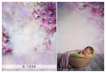 8 ft Vinilo audiniu svajonė violetinės gėlės fotografijos backdrops naujai vestuvių foto studija, portreto fonas, S-1556