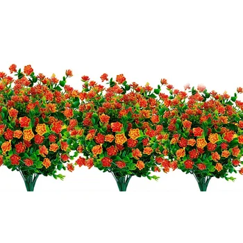 8Pcs Dirbtinės Gėlės, Lauko Uv Atsparių Augalų, 8 Filialų Dirbtiniais Plastiko Žalumos, Krūmų, Augalų Patalpų Už Kabančių Augalų