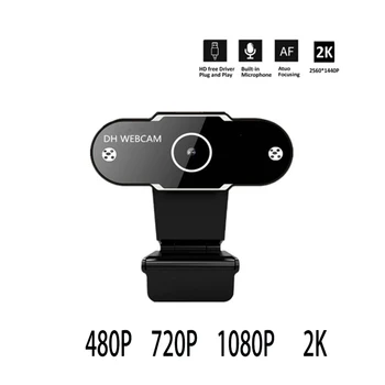 90 Laipsnių kampu Pasukti 2.0 HD Webcam 2K 1080p 720p 480p USB Kameros, Vaizdo Įrašymo Web Kamera Su Mikrofonu PC Kompiuteris 2020 m.