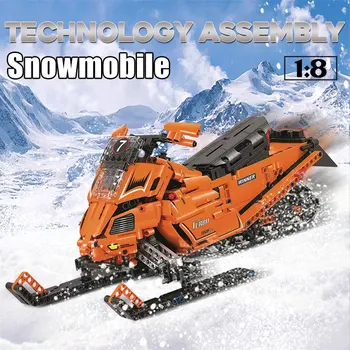 961pcs Miesto Var Modelio Kūrimo Blokų Technologija, Sniego Motociklų Plytų Švietimo Žaislai Vaikams
