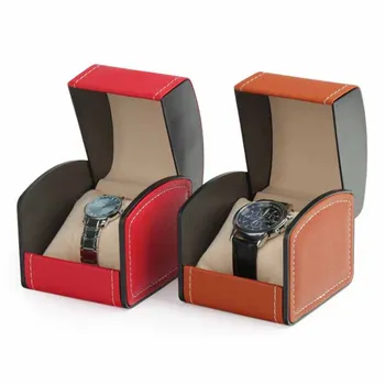 9x10x8cm 1pcs Europos stiliaus vyriški PU odos laikrodis atveju aukštos klasės mechaninė žiūrėti saugojimo žiūrėti dovanų dėžutėje