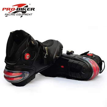 A9003 Mikropluošto odos Motociklo batai profesinės PRO GREIČIO trumpas lenktynių įkrovos bota motokroso motobotinki motociklo batai