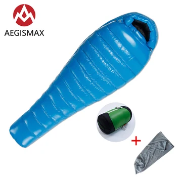 AEGISMAX G Serijos Lauko Kempingas, Žygiai Ultralight Palapinė Laikykite Šiltai Balta Žąsų Žemyn 800FP Mumija Tipas Žemyn miegmaišį