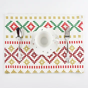 Amerikos mados spausdinimo audinio medvilnės skalbiniai placemat šilumos izoliacija kilimėlis valgomasis stalas kilimėlis vaikams stalo Servetėlių medžiaga placemats