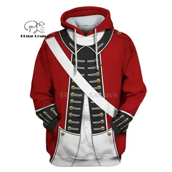Amerikos Revoliucinės Karo kostiumas 3d hoodies Palaidinukė juokinga Harajuku ilgomis rankovėmis streetwear moterų, vyrų, Helovyno cosplay apranga