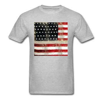 Amerikos Vėliavos Tee Slim Fit Viršuje Vyrų T-shirt, Derliaus Retro sportinius Marškinėlius, Karinio Stiliaus Suaugusiųjų Drabužių Medvilnės Streetwear liepos 4-osios