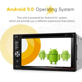 Android 9.0 2din Automobilio Radijo Multimedia Player Autoradio 2 Din 6.2