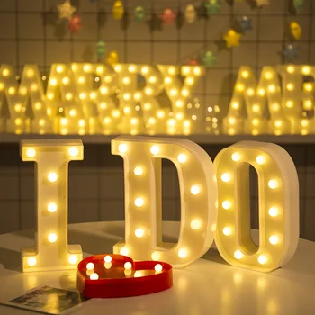 Anglų kalbos Abėcėlę Namų Puošybai Žibintai širdelės formos Plastiko LED Žibintai, Vestuvių Valentino Diena Apdaila Žibintai
