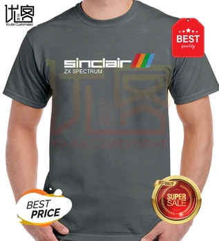 Asmenybė Įkvėpė Sinclair Zx logotipas Marškinėliai vyriški moteriški Vasaros Medvilnės Komanda Tees Vyrų Populiariausių Normalus Tee Marškinėliai