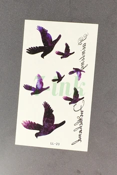 Atsparus vandeniui Laikina Tatuiruotė Lipdukas skristi paukščių tatuiruotės Tulžys Hummingbird tatto lipdukai 