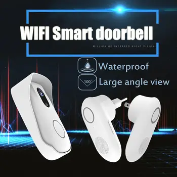 Atsparus vandeniui Įrašymo Doorbell Wifi RF TransmissionWireless Smart Durų Bell Telefono Įsilaužimo Signalizacijos Night Vison Doorbell