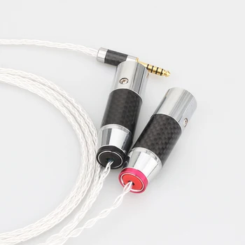 Audiocrast HIFI 8 Branduolių OCC Sidabro Padengtą 4.4 mm Subalansuotą Dual 2x XLR 3pin Subalansuotas Vyrų Garso Adapterio Kabelį