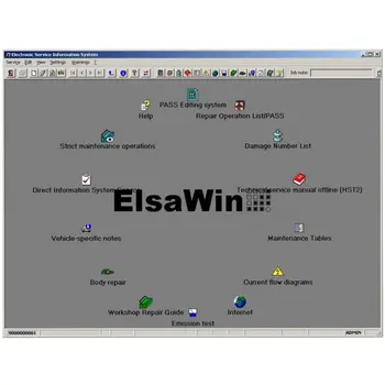 Aukštos kokybės ElsaWin 6.0 auto remonto programinės įrangos elsawin 5.3 Elsa Win 5.2 HDD kietojo disko diagnostika profesionalus įrankis automobilių/sunkvežimių