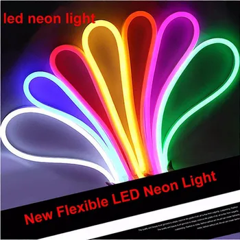 Aukštos Kokybės Lankstus LED Neon Light Patalpų LED Lauko Apdaila, Apšvietimas LED Virvę Lempos Vamzdelis Vandeniui Raudona Žalia Mėlyna Balta