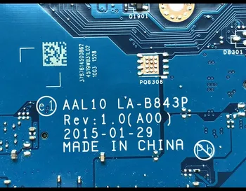 Aukštos kokybės RC3PN Dell Inspiron 15 5558 nešiojamas Plokštė AAL10 LA-B843P KN-0RC3PN SR23W I7-5500U DDR3L Pilnai Išbandyti