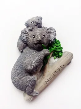 Australijos Koala Mielas Gyvūnų Stereo Dervos Šaldytuvas Magnetas Suvenyrų Dekoratyviniai Magnetai 3d Šaldytuvas Magnetas Dekoras