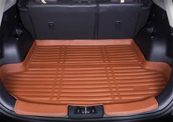 Automobilio stilius 3D trimatis PU uodega dėžutės apsaugos kilimų trinkelėmis kamieno bagažo padas Kia K2 Sedanas 2011-2016